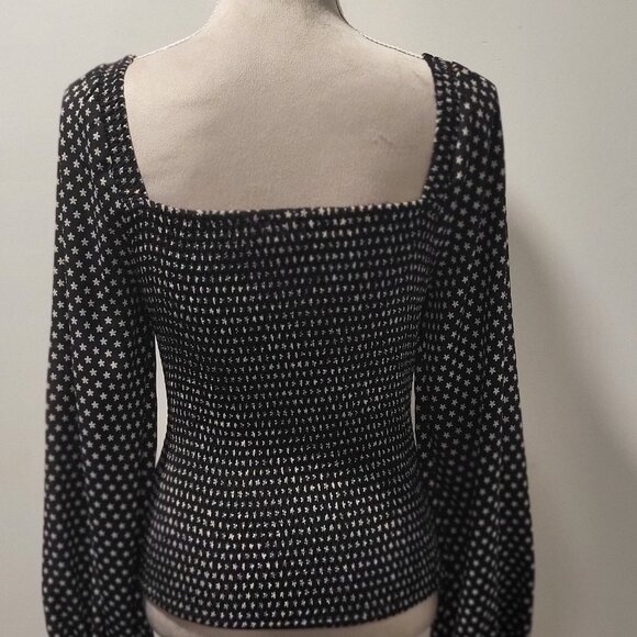 Truth by Republic Blouse, S/P NWOT, Size S/P, Black & White Tiny Floral Pattern - Picture 9 of 9